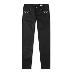 Alexander McQueen Men's Studded Pocket Denim Jeans Black